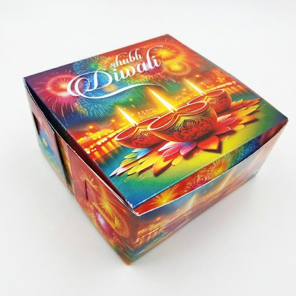 Happy Diwali Box (10pcs) (4x4x2 inches)