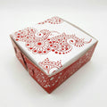 Red paisley sweet box (4x4x2 inches) (25pcs)