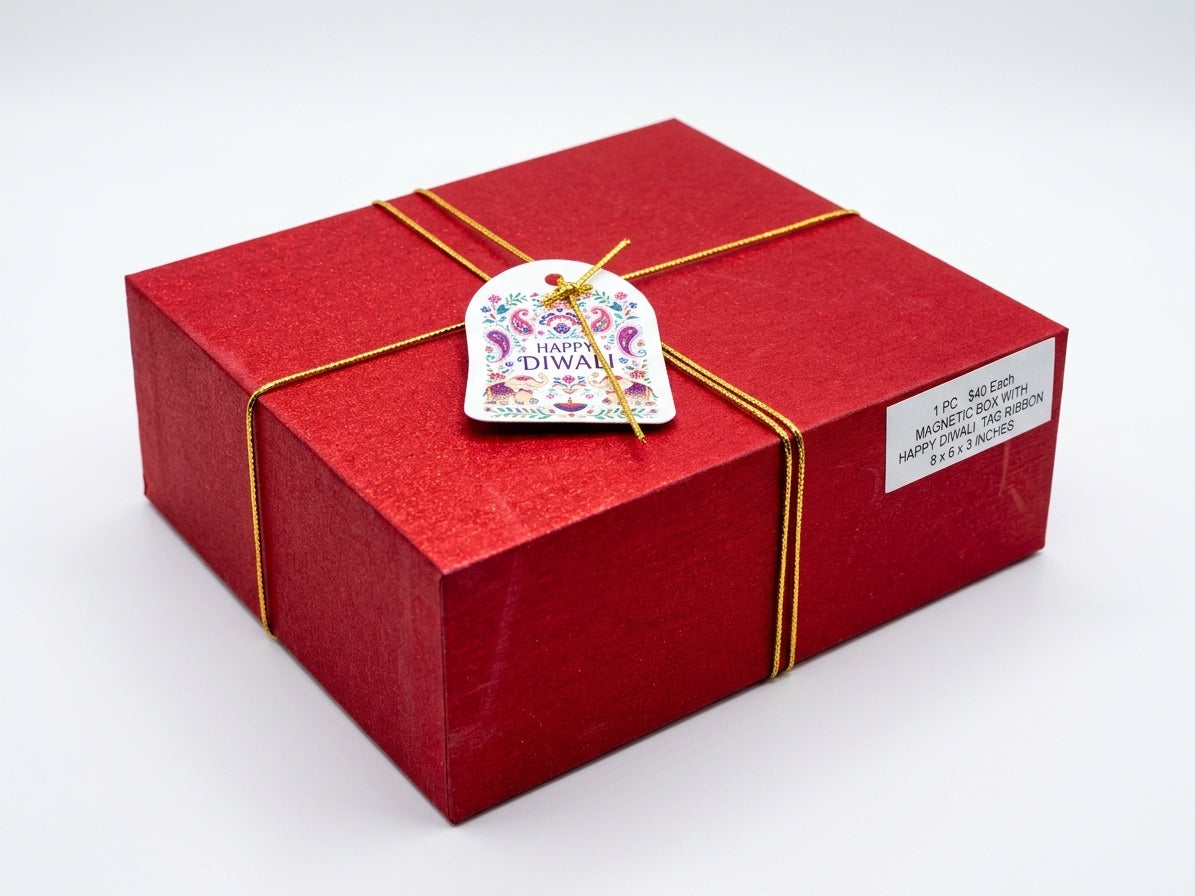 Premium Diwali box with tag (8x6x3 inches )