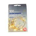 100 Warm White Led Wire Pin Lights Copper String