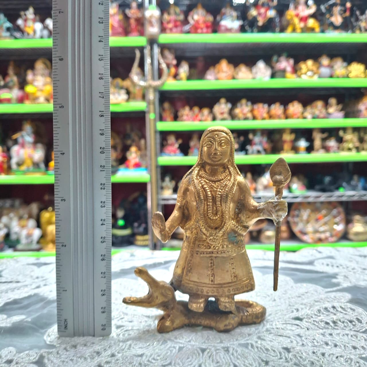 Brass Ganga Murti- Approx 4.5 Inches