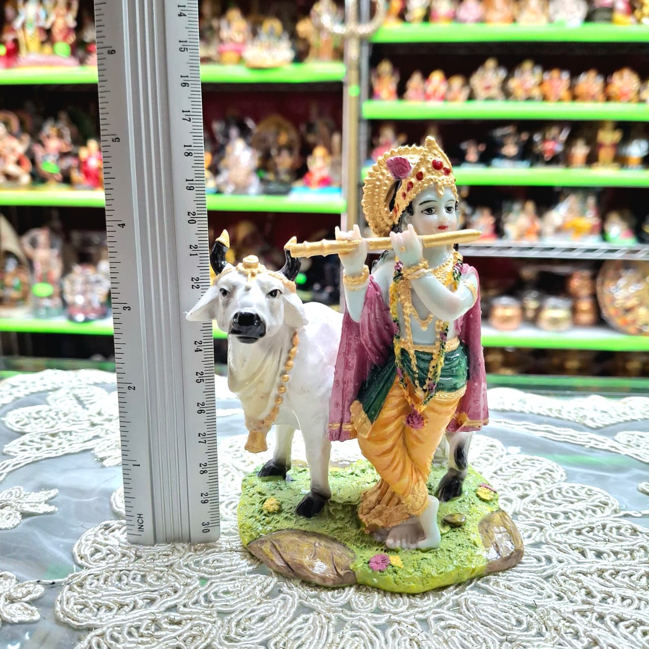 Krishna With Cow Murti- Approx 5 Inches