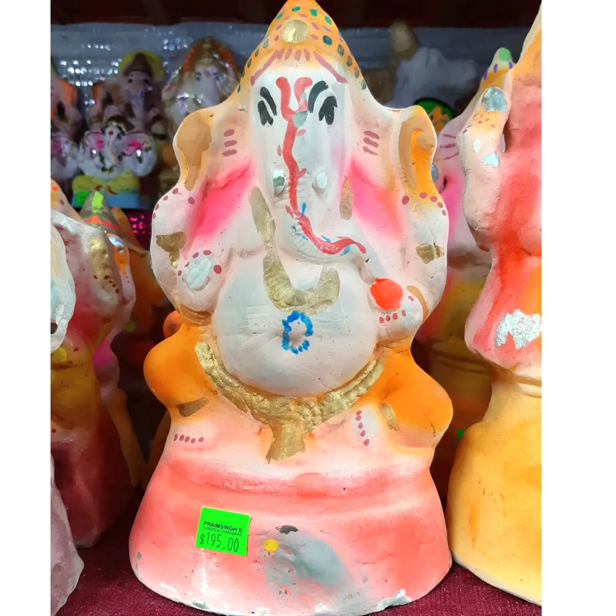 Eco Friendly Ganesh Murti (Painted) - 11" x 7"