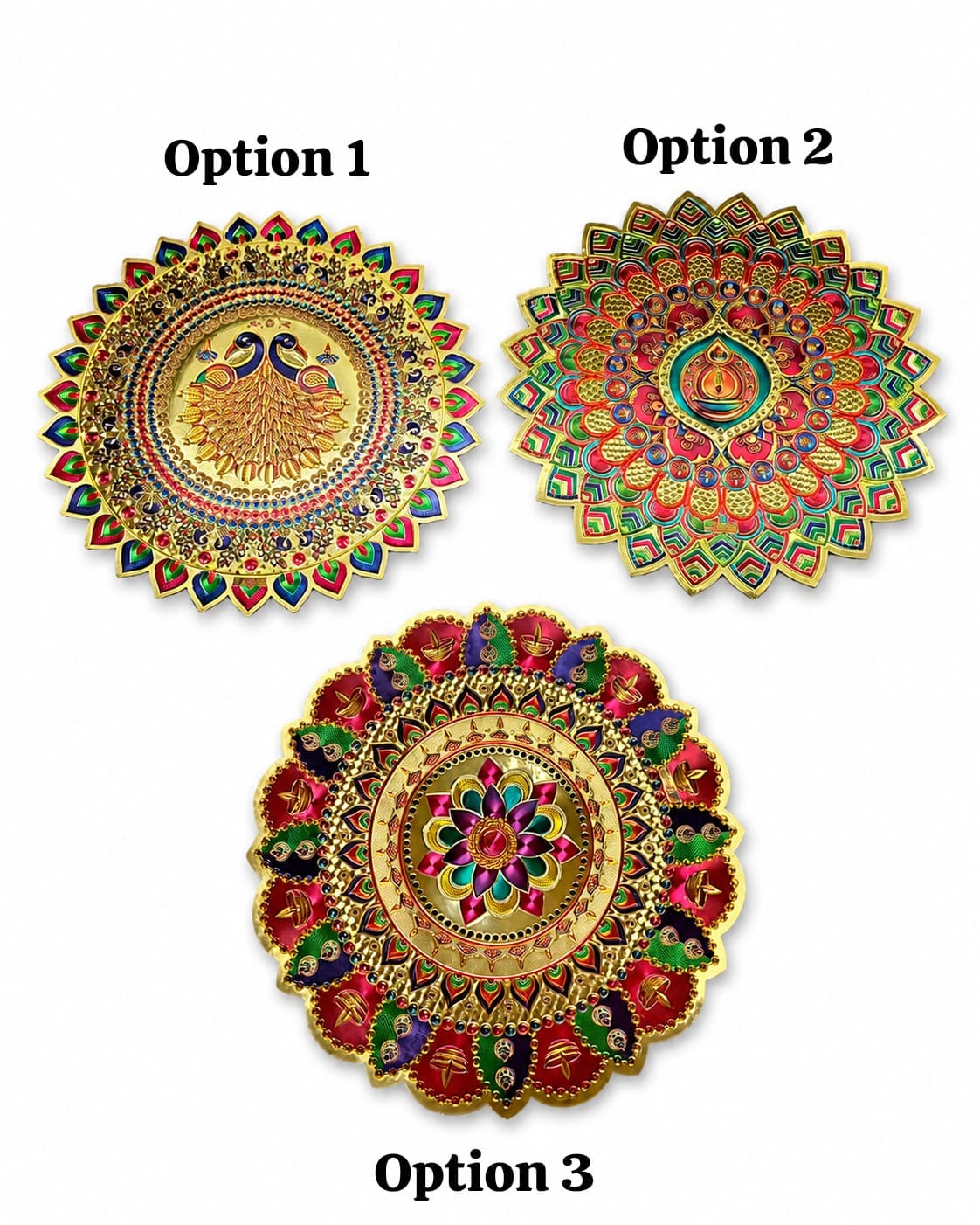 Golden Rangoli Sticker Approx 10 Inches- #8