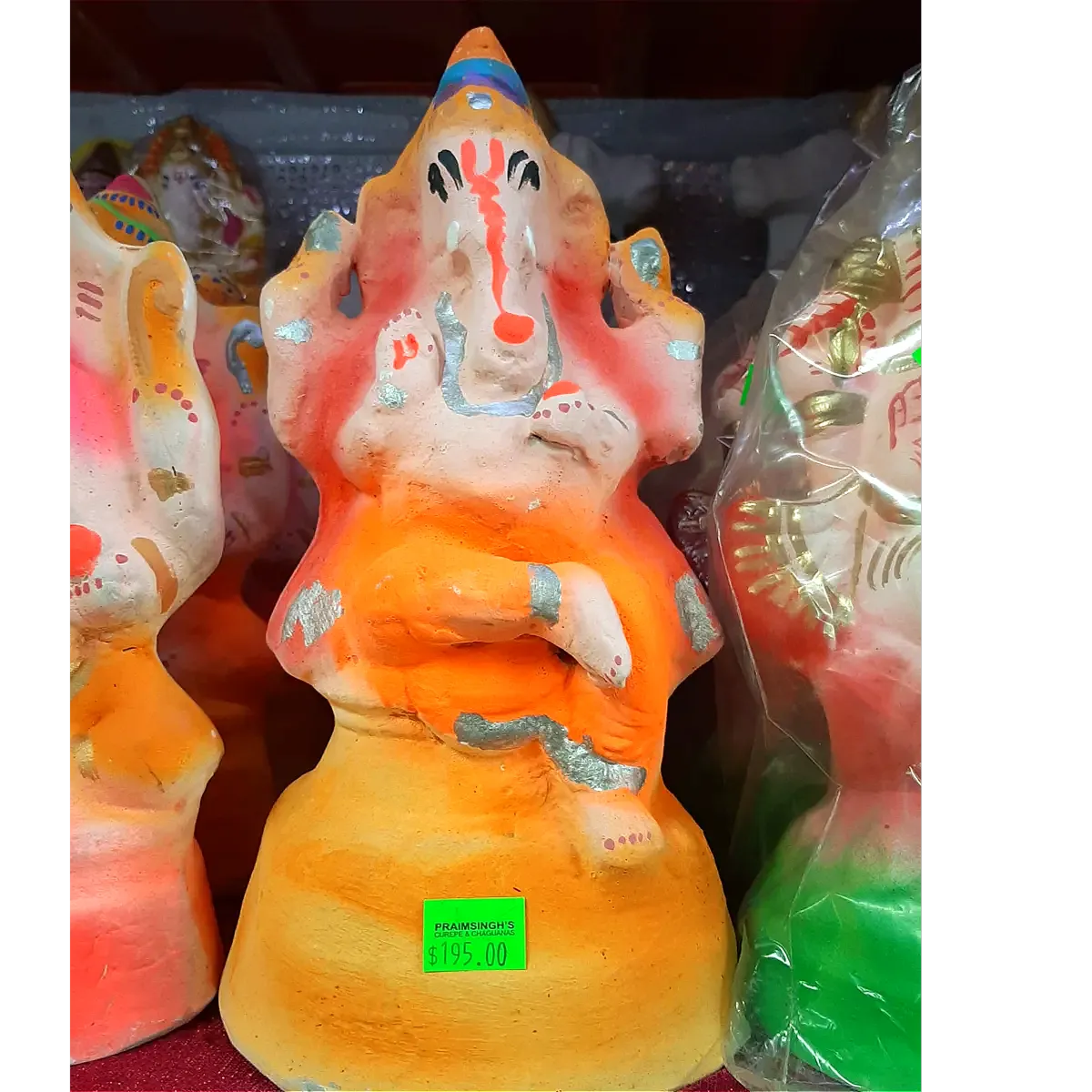 Eco Friendly Ganesh Murti - (Painted) - 12" x 6"