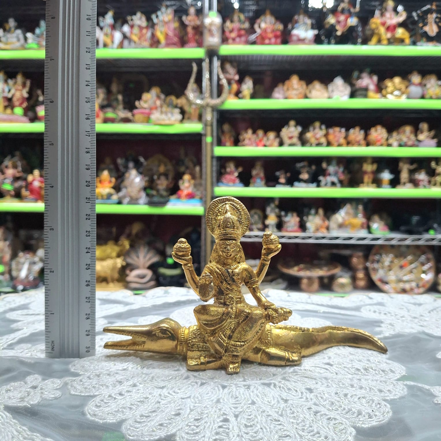Brass Ganga Murti- Approx 4 Inches