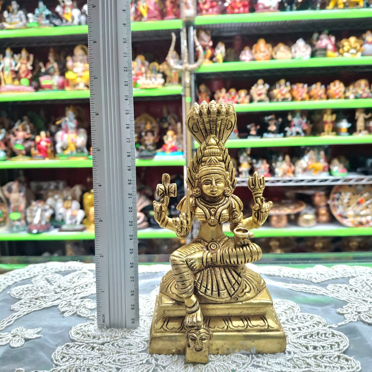 Brass Mariamman Murti- Approx 6 Inches