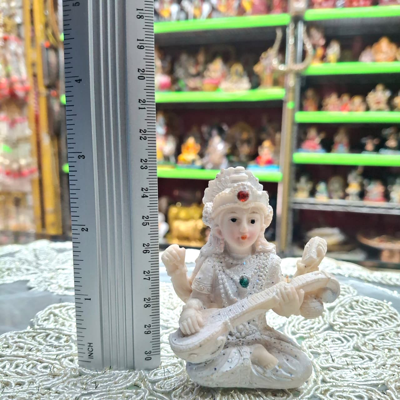 Mini Saraswati Murti- Approx 3 Inches