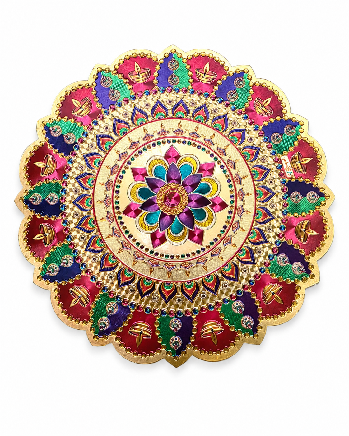 Golden Rangoli Sticker Approx 10 Inches- #8