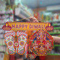 MDF Happy Diwali Hanging Decor Approx 17''x11.5''- #001