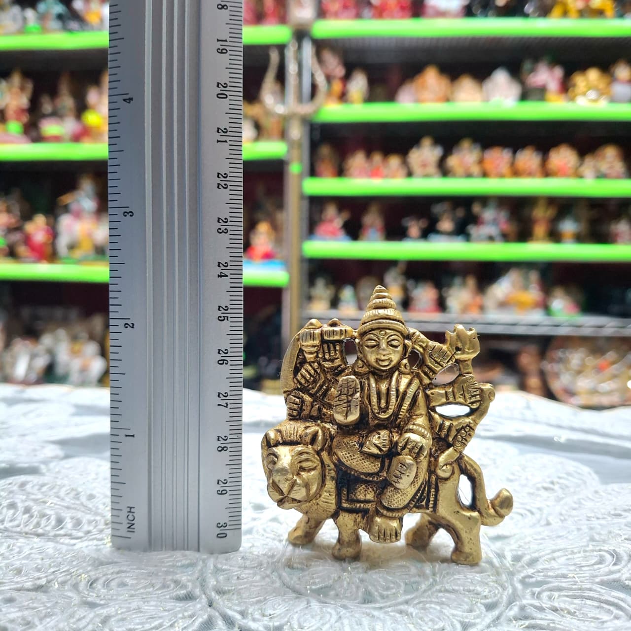 Brass Durga Murti- Approx 2.5 Inches