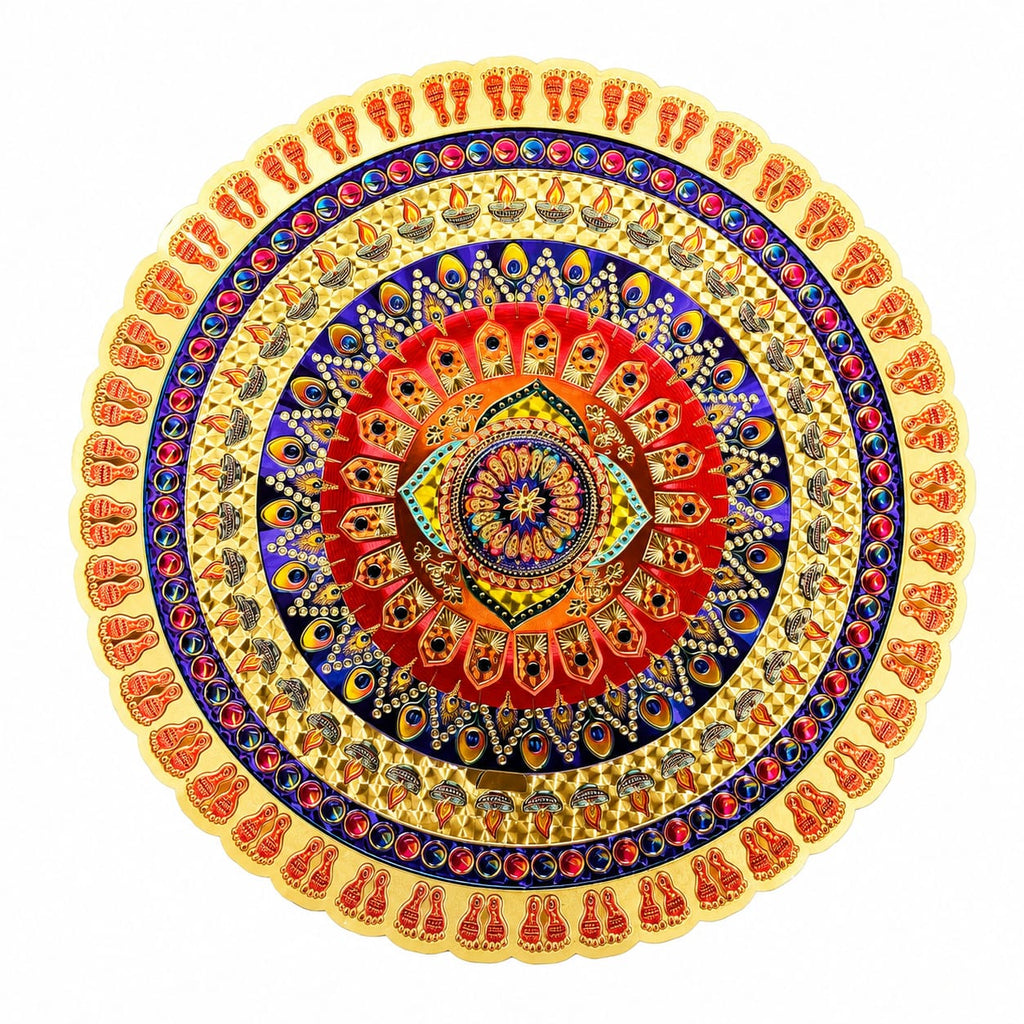 Golden Rangoli Stickers Approx 10 Inches- #8