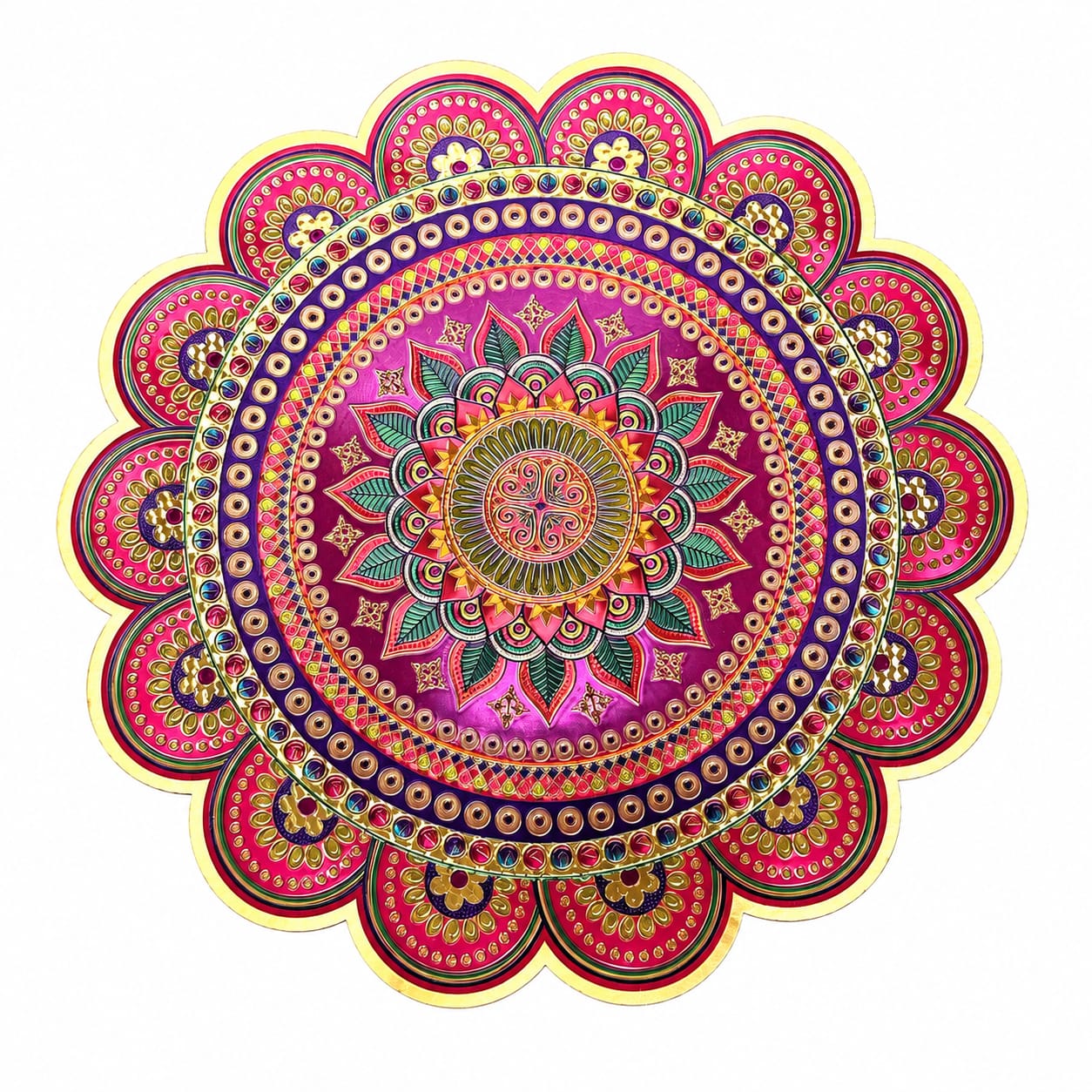 Golden Rangoli Stickers Approx 10 Inches- #8