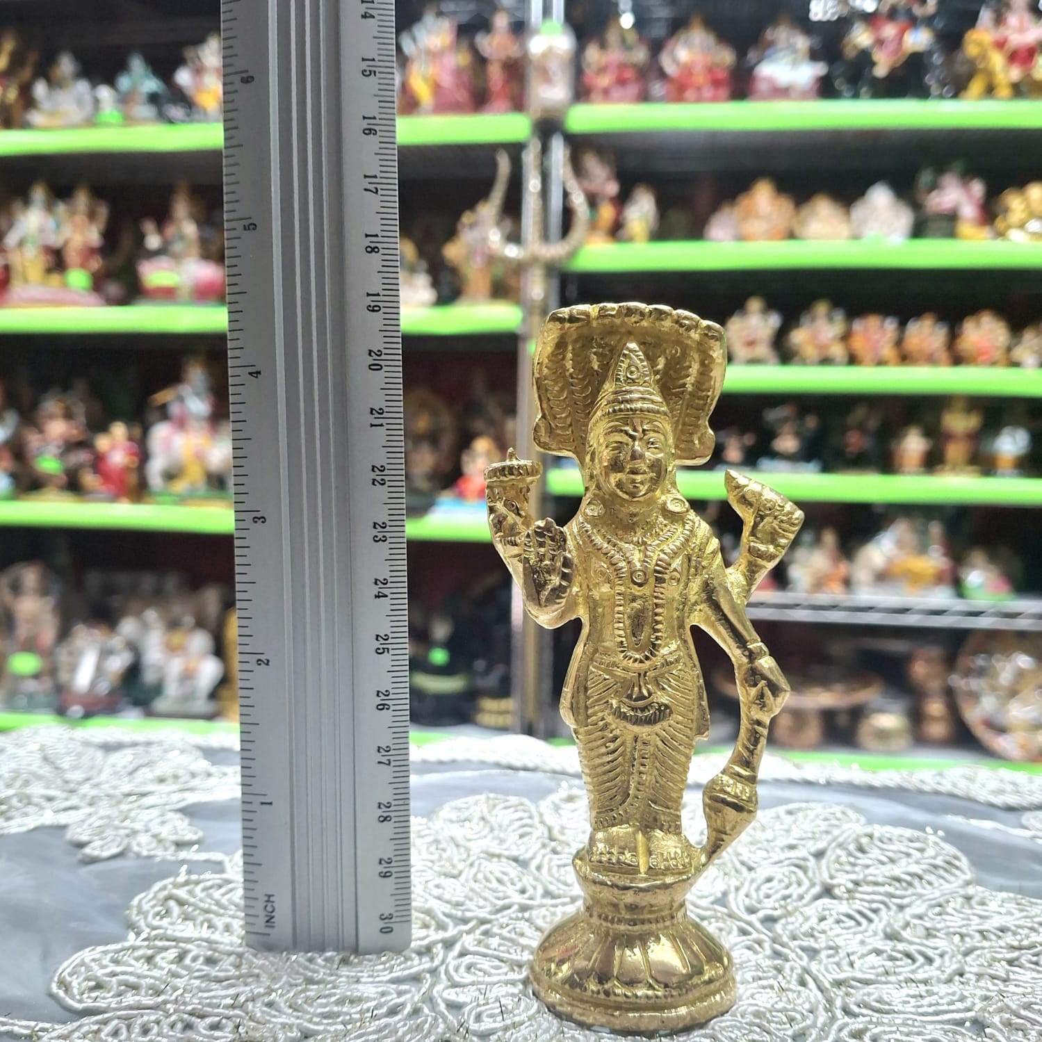 Brass Lord Vishnu Murti- Approx 4.5 Inches