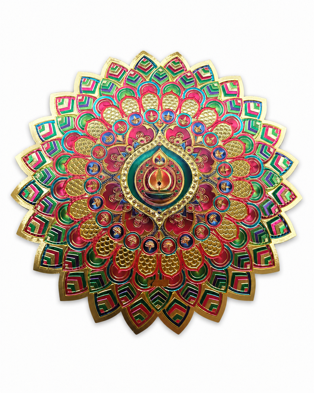 Golden Rangoli Sticker Approx 10 Inches- #8