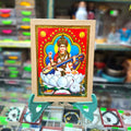 Glass Saraswati Picture- Approx 8''x6''