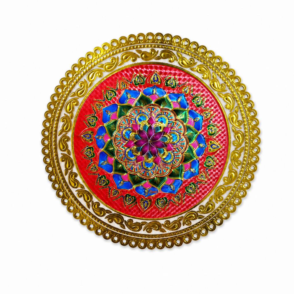 Transparent Rangoli Poster Approx 10 Inches- #5