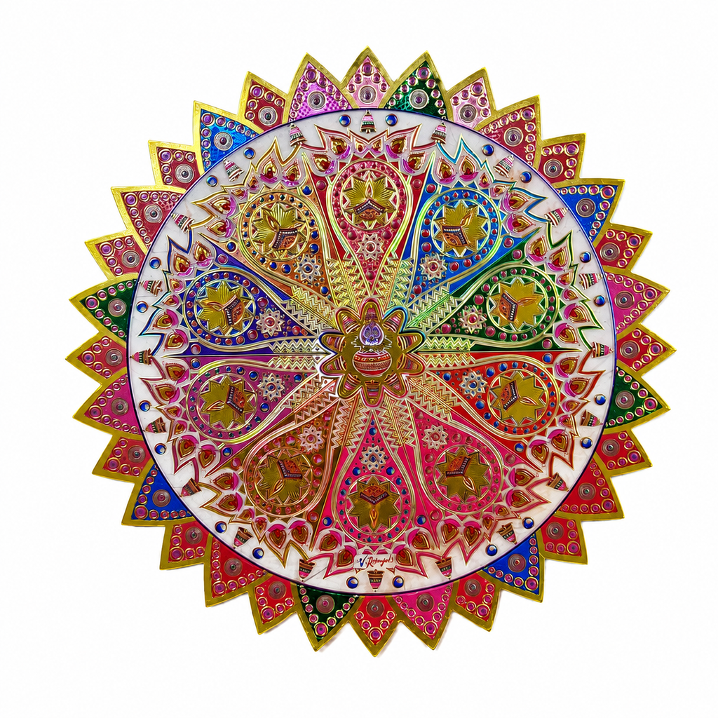 Transparent Rangoli Poster Approx 10 Inches- #5