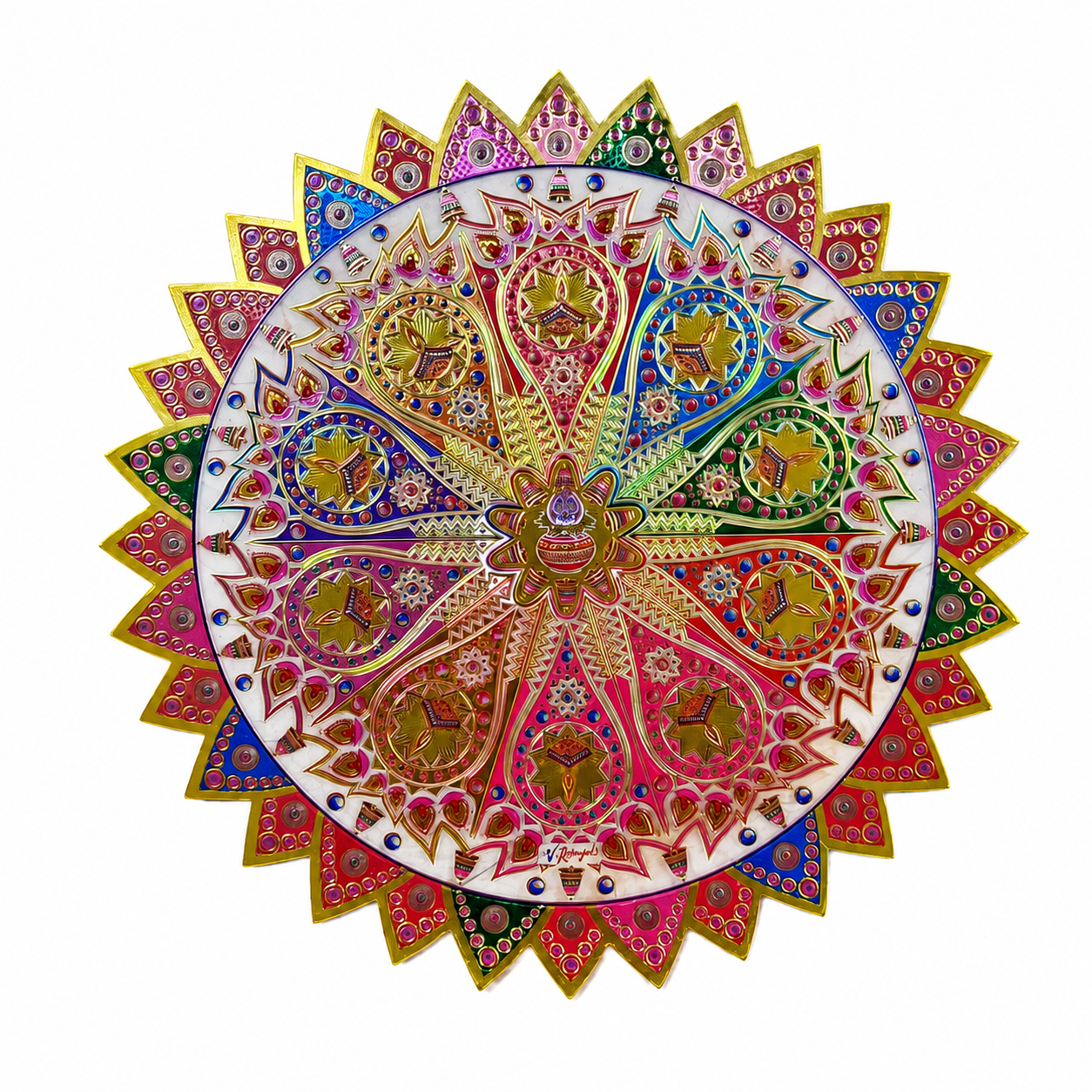 Transparent Rangoli Poster Approx 10 Inches- #5