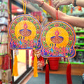Happy Diwali With Diya Hanging Decor- Approx 9.5''x9''
