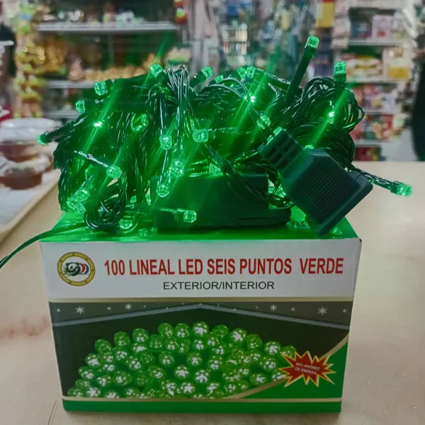 Green Linear Led Six Point Lights