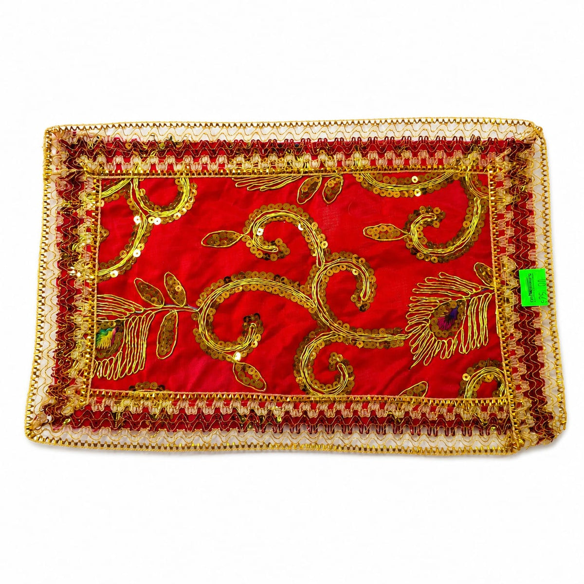 Red & Gold Altar Cloth- Approx 12''x8''