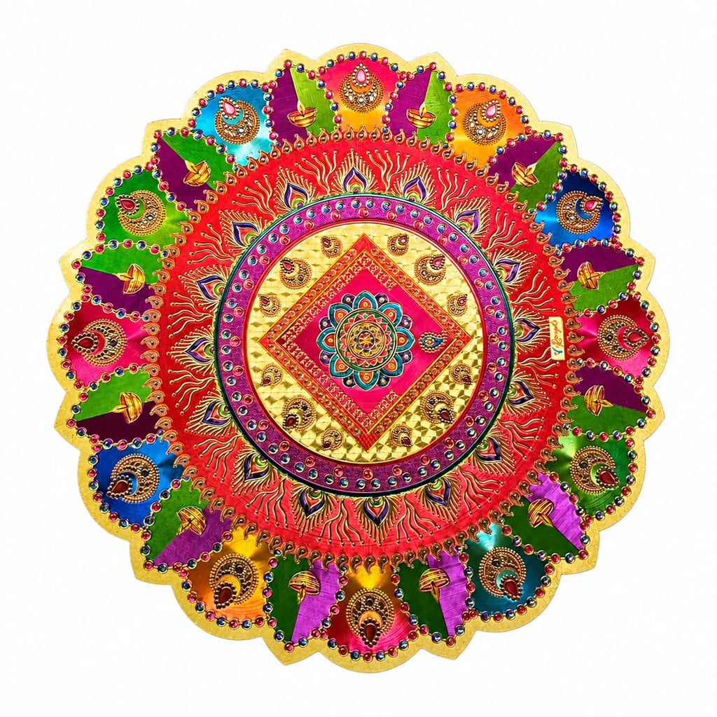 Golden Rangoli Stickers Approx 10 Inches- #8