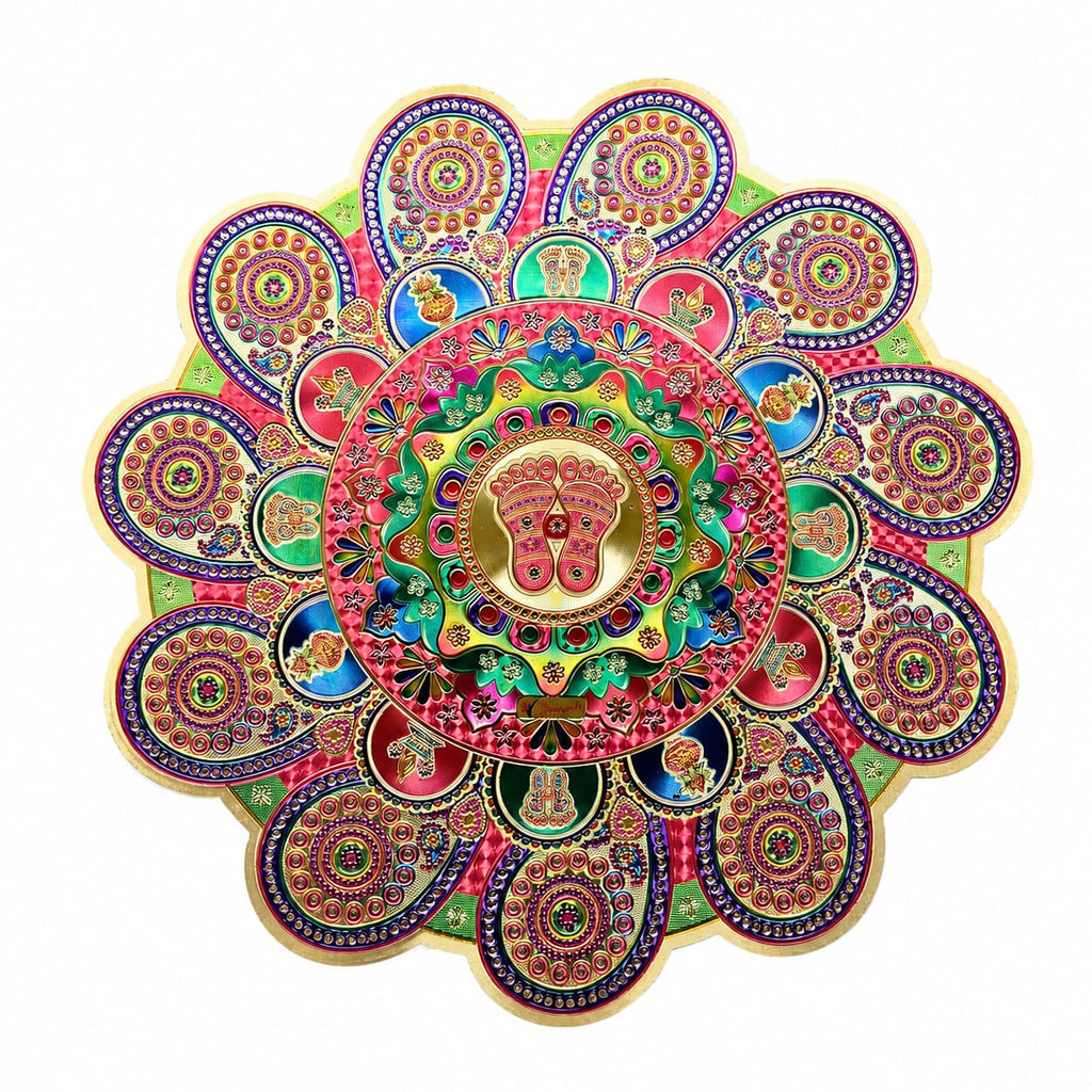 Golden Rangoli Stickers Approx 10 Inches- #8