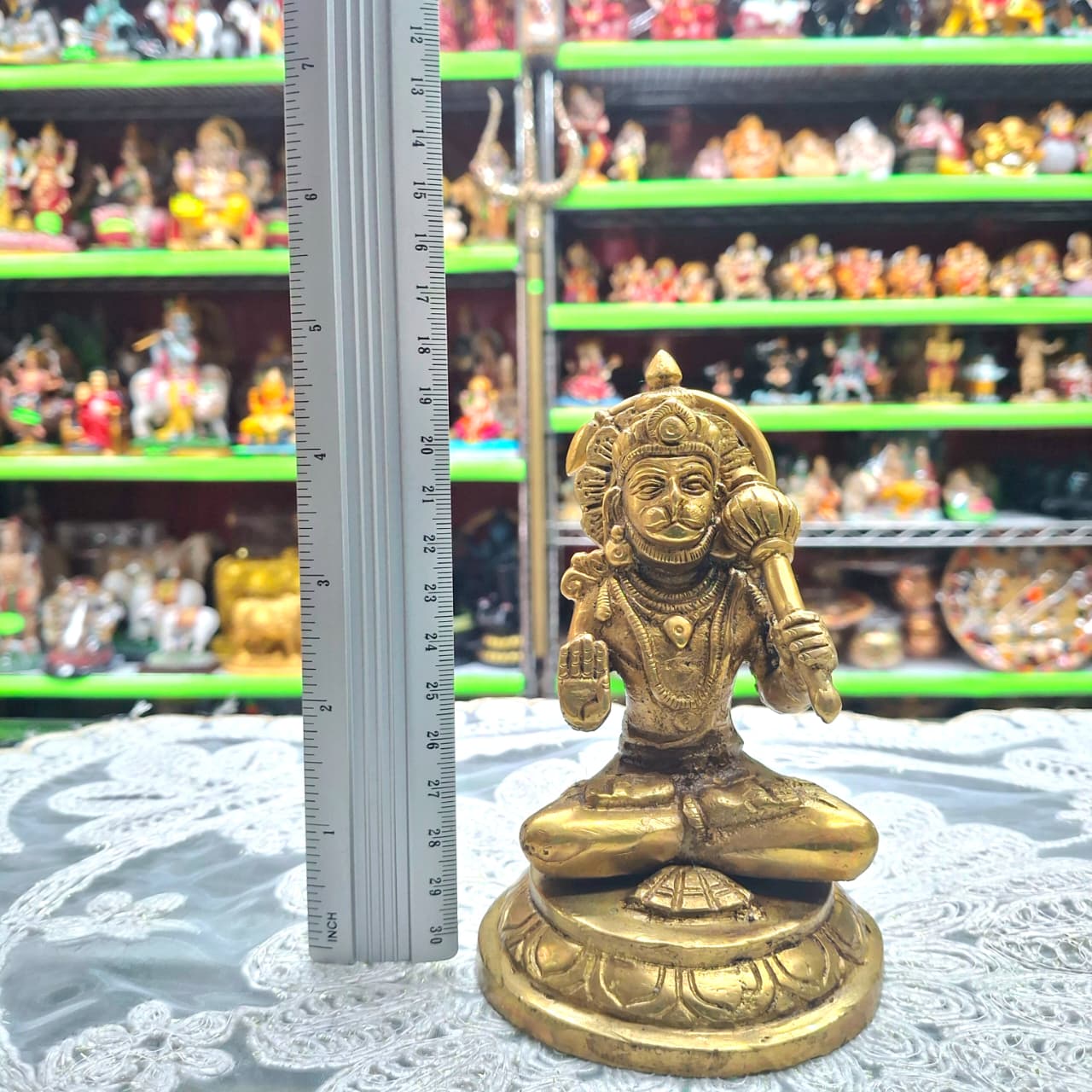 Brass Sitting Hanuman Murti- Approx 5 Inches