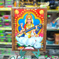 Glazed Saraswati Picture- Approx 14''x11''