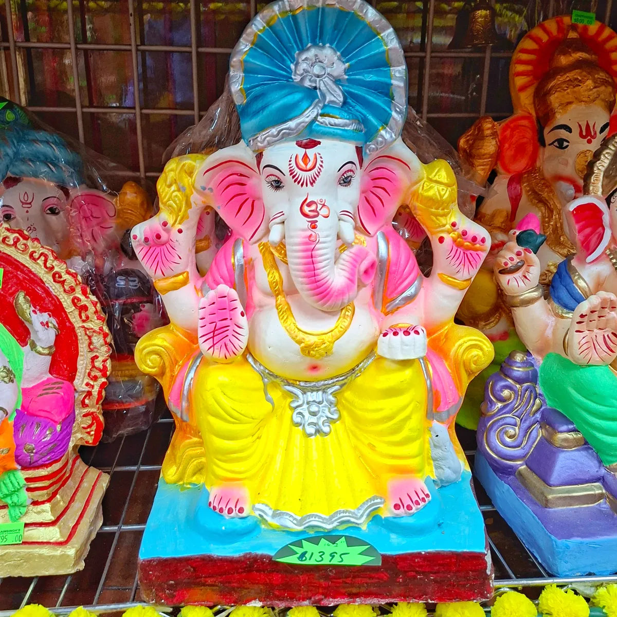 Eco Friendly Clay Ganesh- 16 1/2 Inches