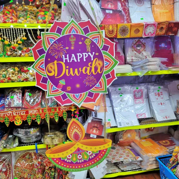 Hanging Happy Divali With Deya Decoration