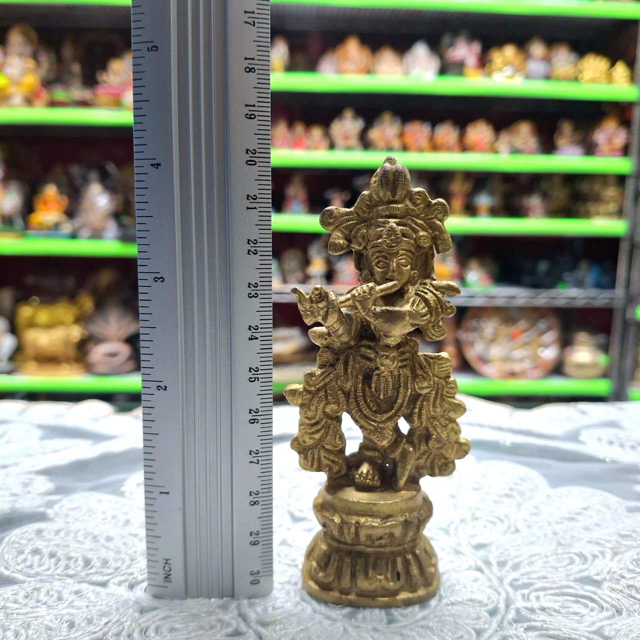 Brass Krishna Murti- Approx 4 Inches