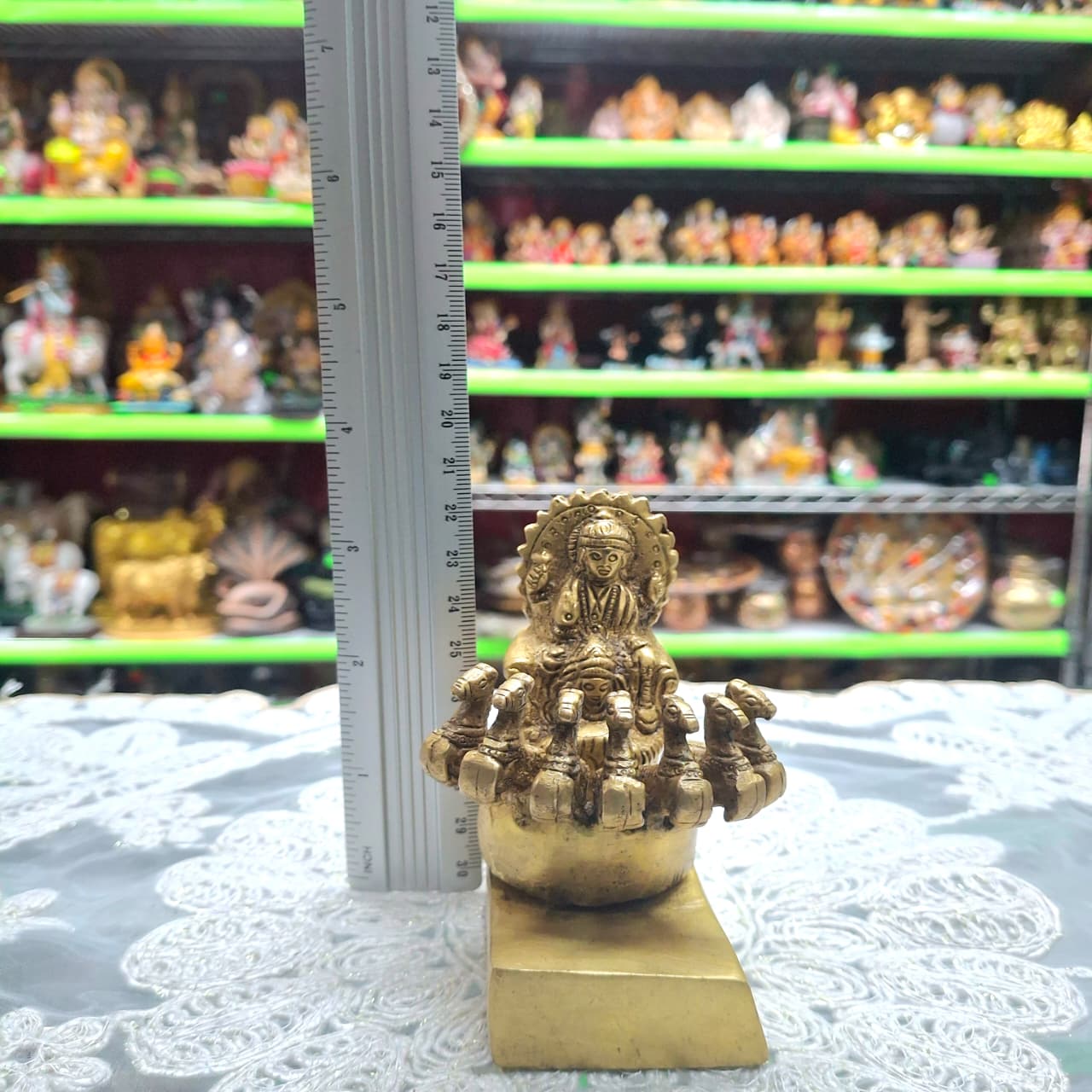Brass Surya Murti- Approx 3.5 Inches