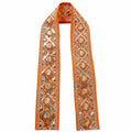 Orange & Gold Decorative Murti Shawl- Approx 25''x2''