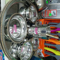 7 pc Stainless Steel Poojan Set