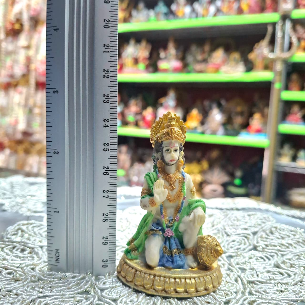 Mini Gold Base Hanuman Murti- Approx 3 Inches