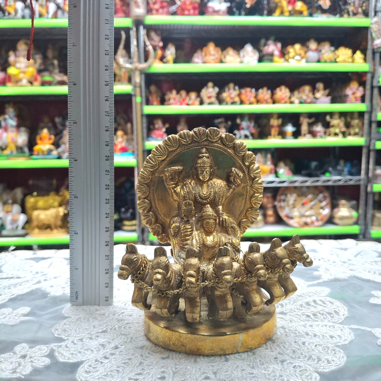 Brass Surya Murti- Approx 5 Inches