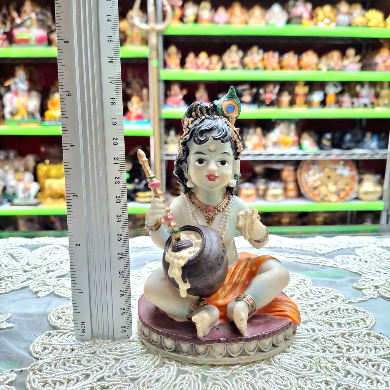 Baby Krishna With Dahee Murti- Approx 5 Inches