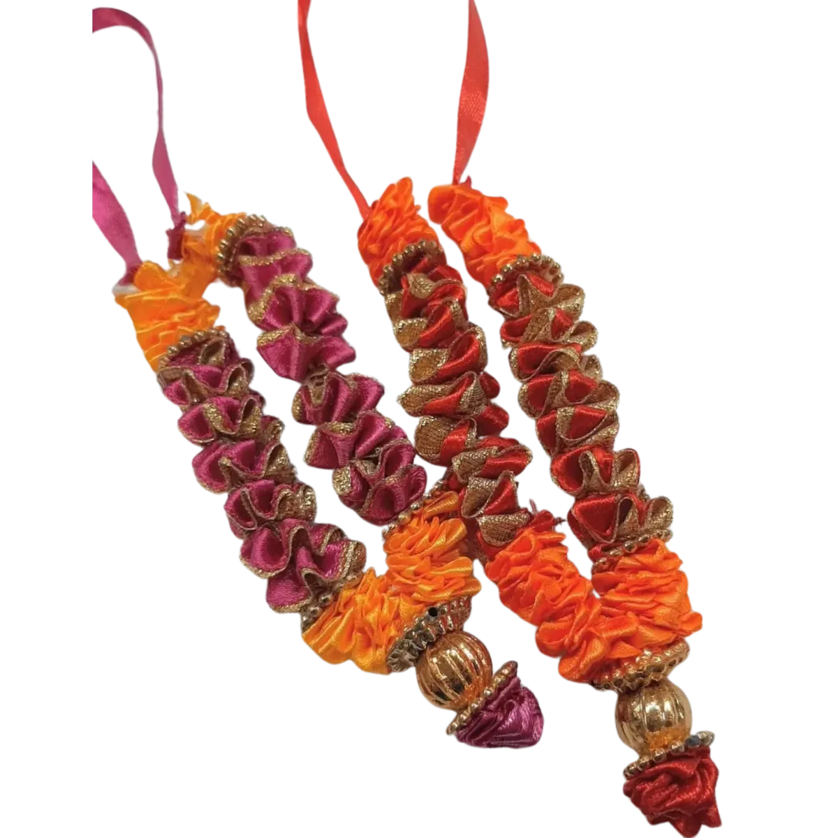 Bead And Ribbon Malas