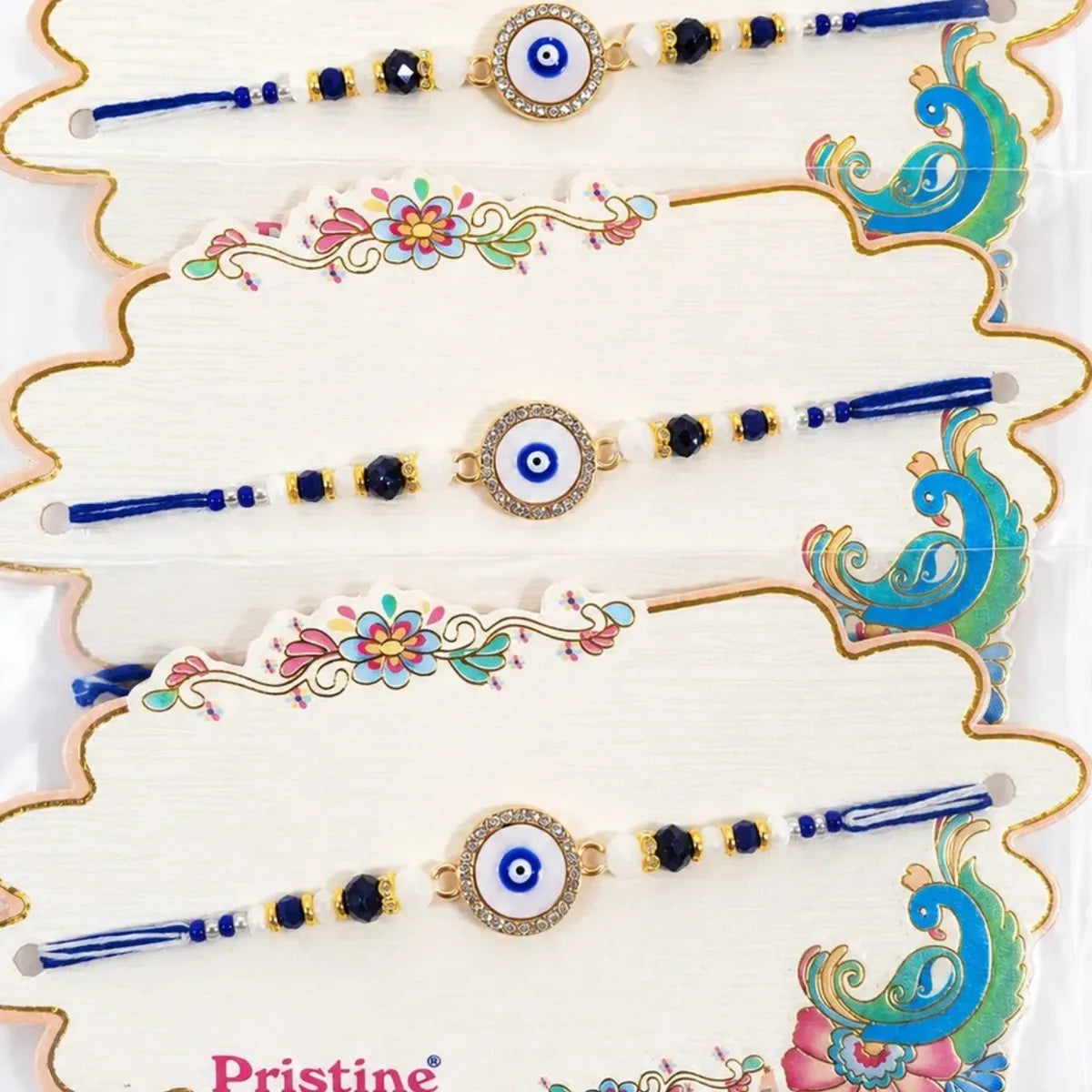 Blue Evil Eye Beads Rakhi