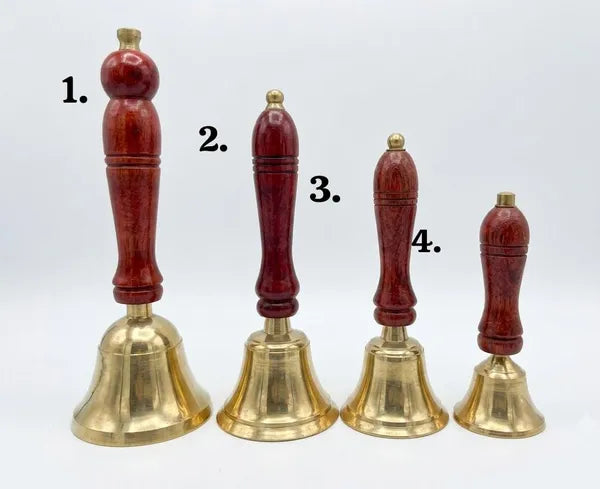Brass Bell With Wooden Handle