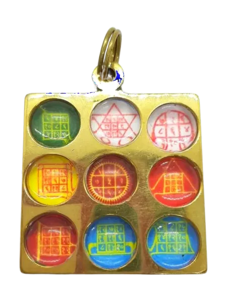 Brass Nav Graha Pendant
