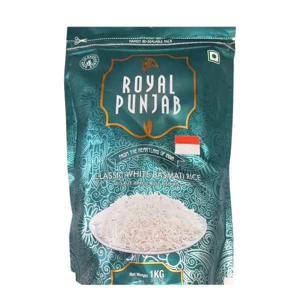 Classic White Basmati Rice - Royal Punjab - 1kg