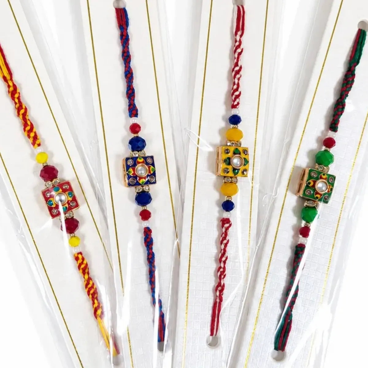 Colourful Square Rakhi