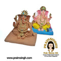 Eco- Friendly Sitting Ganesh Murti 7''x 5''x 8'' Inches