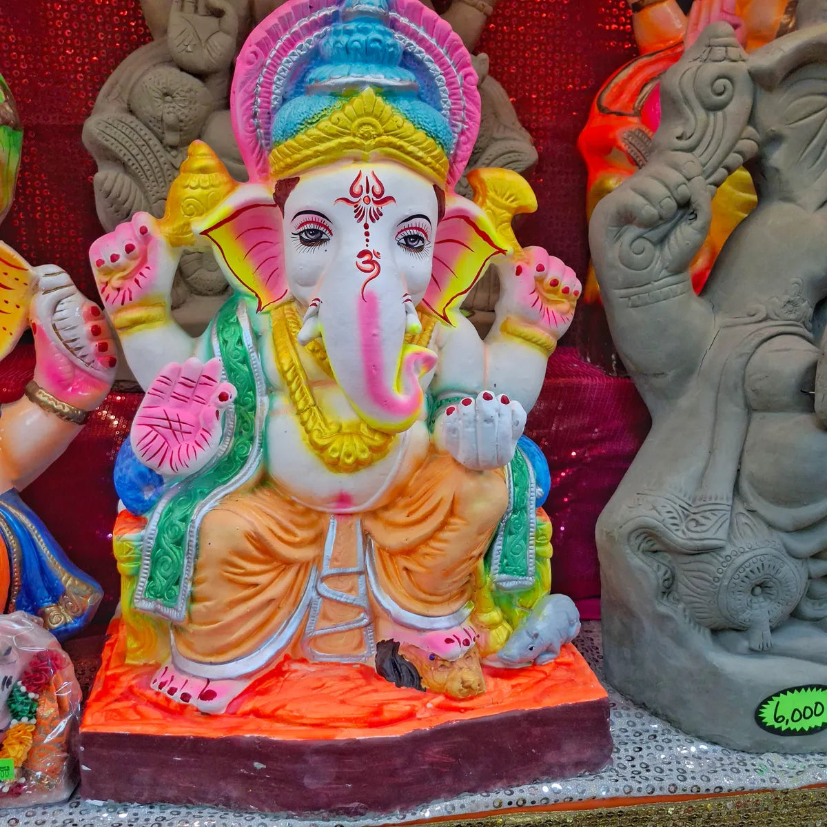 Eco Friendly Clay Ganesh- 23 Inches