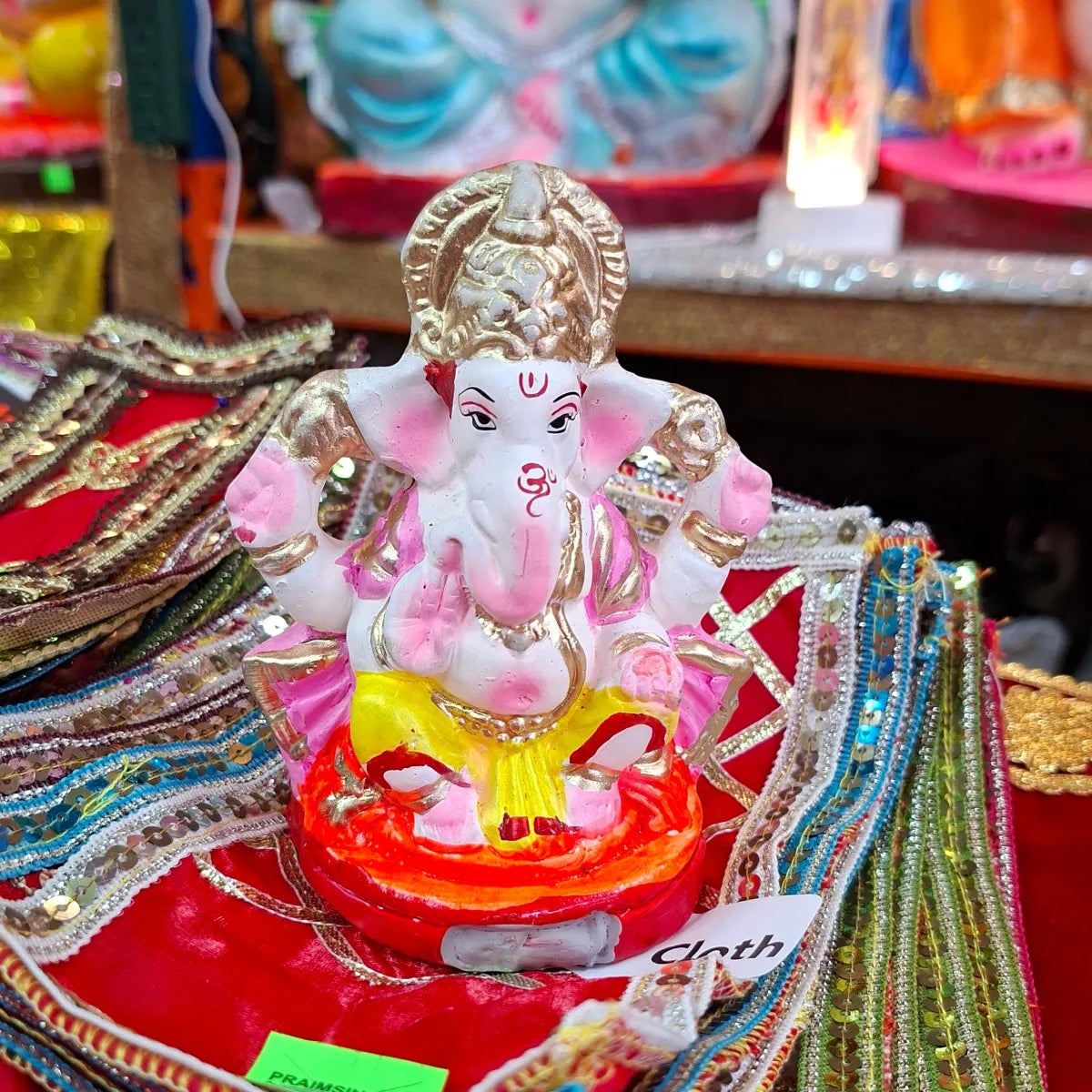 Eco Friendly Clay Ganesh- 5 Inches