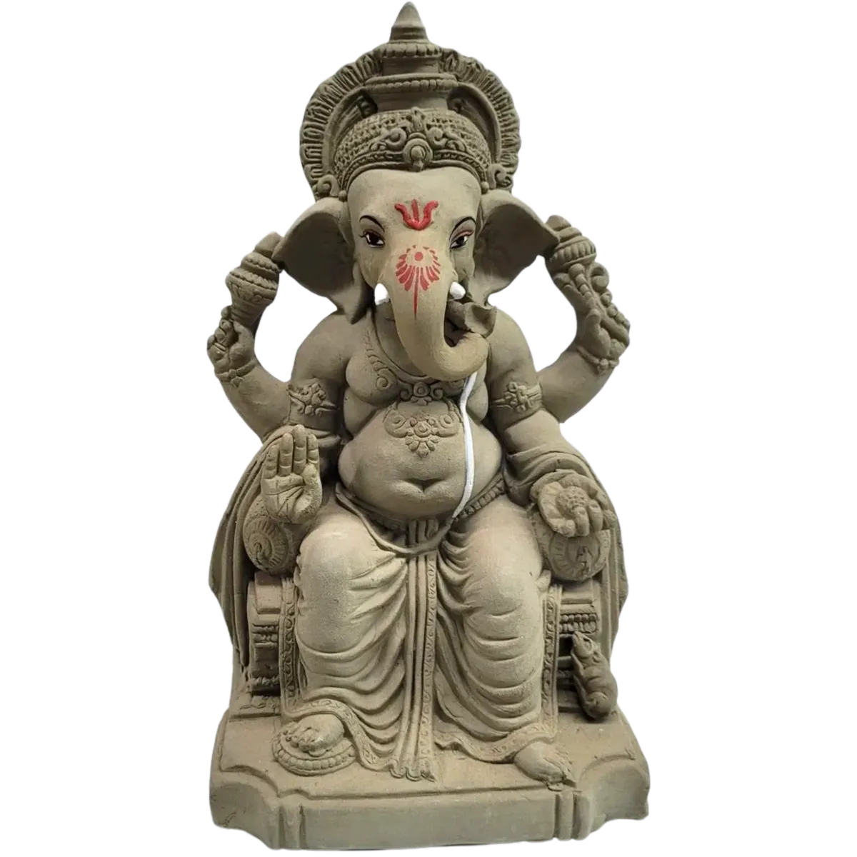 Eco Friendly Clay Ganesha - 12 Inches