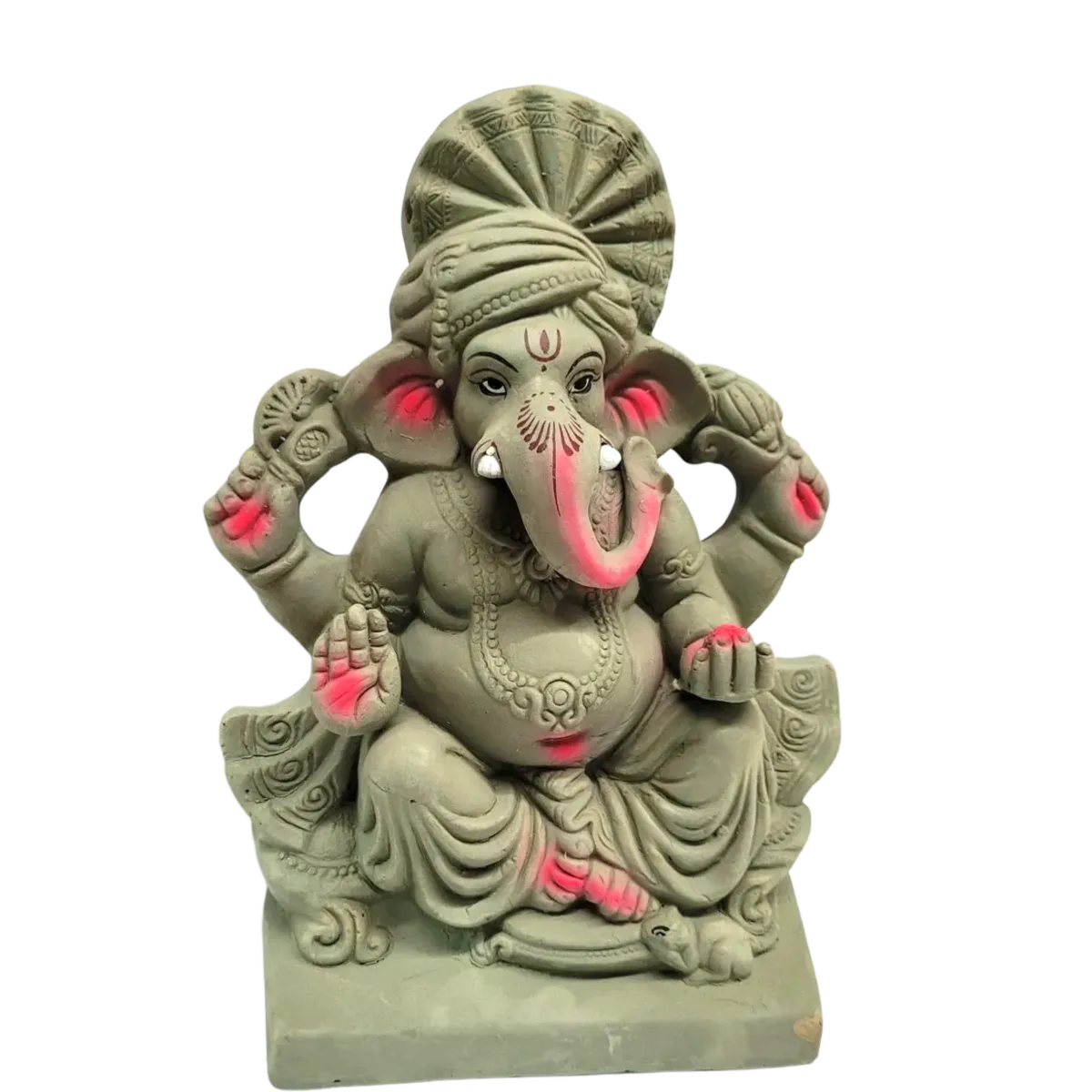 Eco Friendly Clay Ganesha - 13 Inches